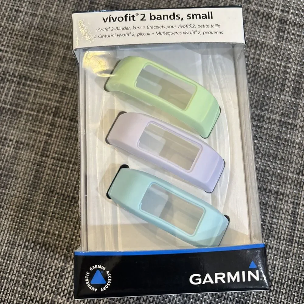 New Garmin Vivofit 2 - Box Of 3 Replacement Bands (Size Small)  Pastel Colors